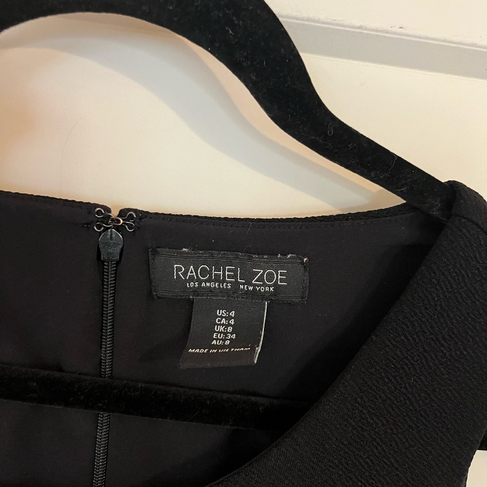 Rachel Zoe | Black Jumpsuit Cropped Tie Waist Womens Size 4 - Picture 4 of 6